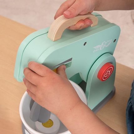 Owl & Fox Drewniany Zestaw Do Pieczenia Mikser Z Akcesoriami Robot Kuchenny Montessori - zdjęcie 3