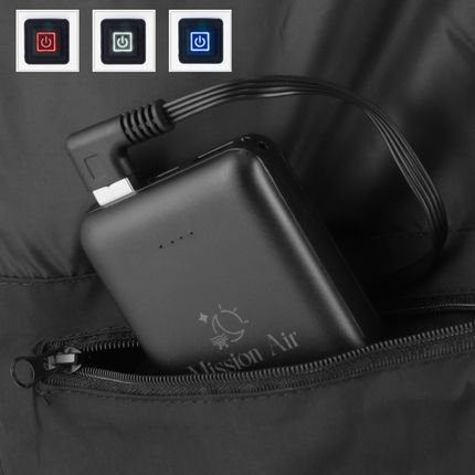 Kurtka Zimowa Z Kapturem Pikowana Ciepła Podgrzewana Elektryczna Usb roz.XL - zdjęcie 4