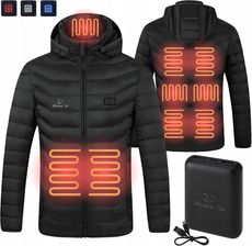 Zdjęcie Kurtka Zimowa Z Kapturem Pikowana Ciepła Podgrzewana Powerbank Usb roz.XXXL - Włodawa