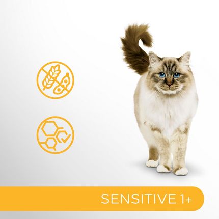 Perfect Fit Adult Sensitive 1+ Mokra Karma Dla Kotów W Sosie Z Kurczakiem Łososiem I Wołowiną 16X85G - zdjęcie 3