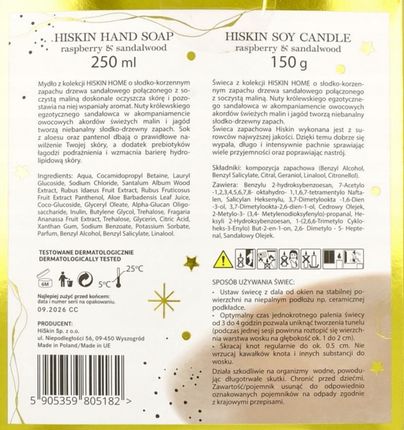 Hiskin Cozy Christmas Zestaw Mydło Do Rąk 250Ml + Świeca Zapachowa 150G - zdjęcie 4