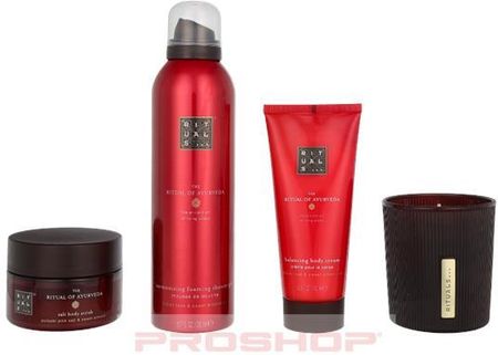 Rituals Ritual Of Ayurveda Medium Pianka Pod Prysznic Krem Do Ciała Peeling Świeca Zestaw Upominkowy - zdjęcie 2