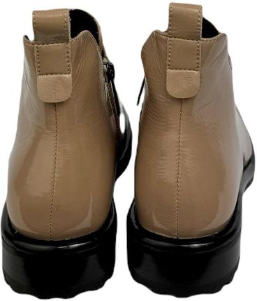 Botki damskie ARTIKER 55C1125 KHAKI LAKIER/ BEŻ (38, Beżowy) - zdjęcie 2