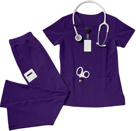 Heltier Komplet Medyczny Damski Scrub Model Vital Kolor Violet (M) - zdjęcie 3