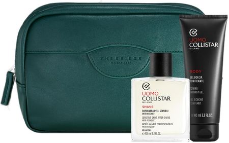 Collistar Men Zestaw: Płyn Po Goleniu Do Wrażliwej Skóry Dla Mężczyzn 100ml + Tonizujący Żel Pod Prysznic 100ml + Kosmetyczka 1 Szt. - zdjęcie 2