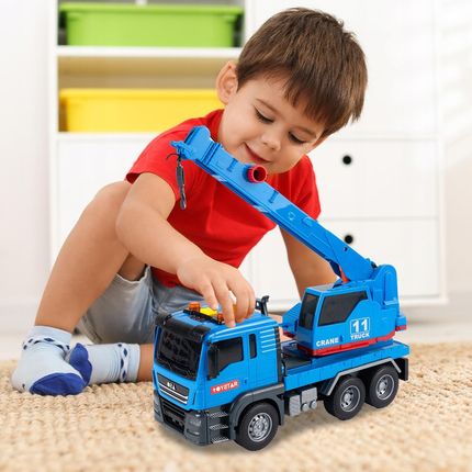 Malplay Dźwig Z Napędem Żuraw Sterowany Światło Dźwięki Auto Pojazd Budowlany - zdjęcie 5