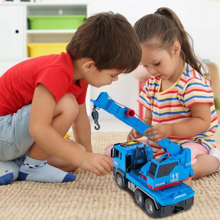 Malplay Dźwig Z Napędem Żuraw Sterowany Światło Dźwięki Auto Pojazd Budowlany - zdjęcie 4