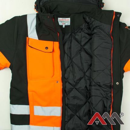 Art.Mas Kurtka Robocza Odblaskowa Zimowa Softshell Ocieplany Pomarańczowa R. Xl - zdjęcie 2
