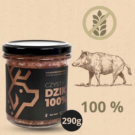 Deer Dog Karma Mokra Dzik 100% Słoik Monoproteinowa Hipoalergiczna 290G - zdjęcie 4