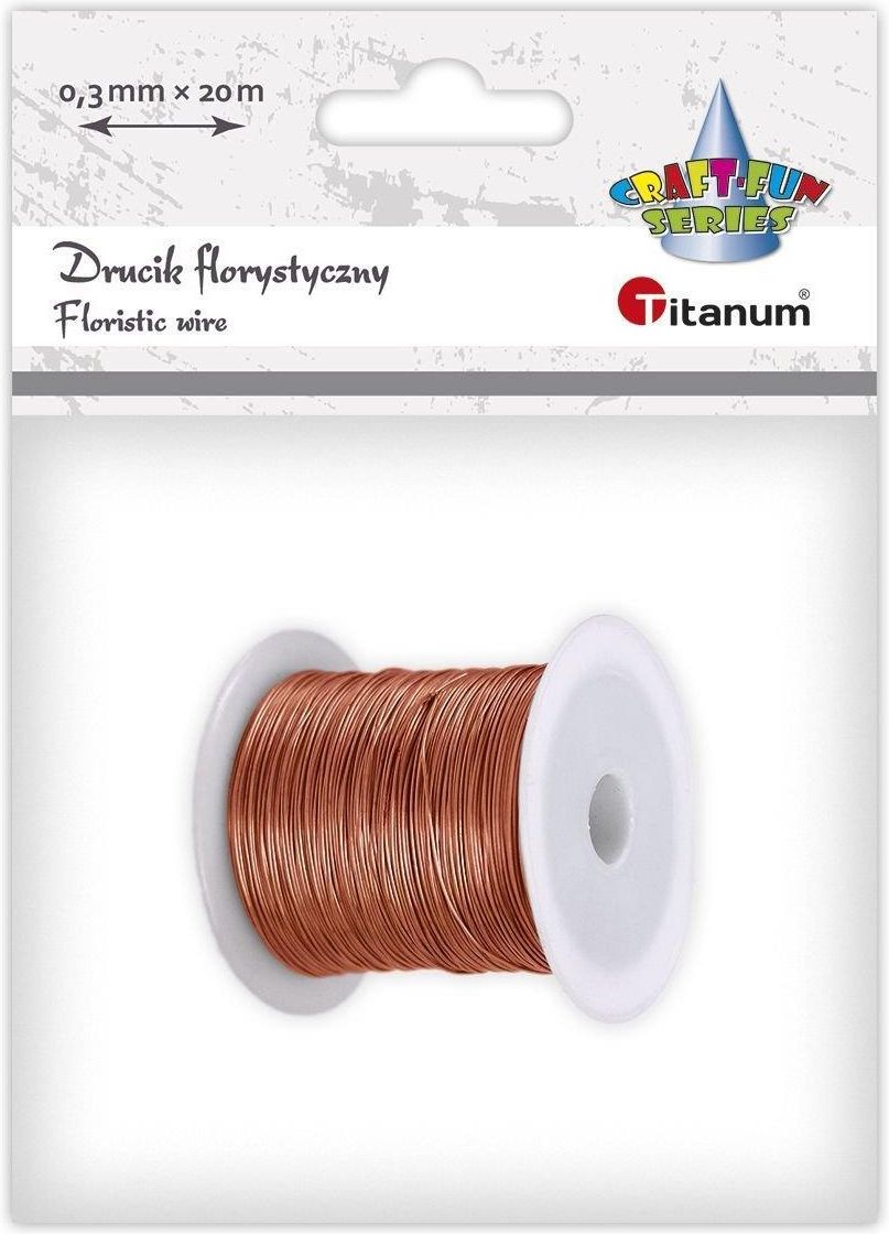 Zdjęcie Titanum Drucik Florystyczny 0,3mm 20m Miedziany - Zduny