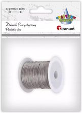 Zdjęcie Titanum Drucik Florystyczny 0,3mm 20m Srebrny - Torzym