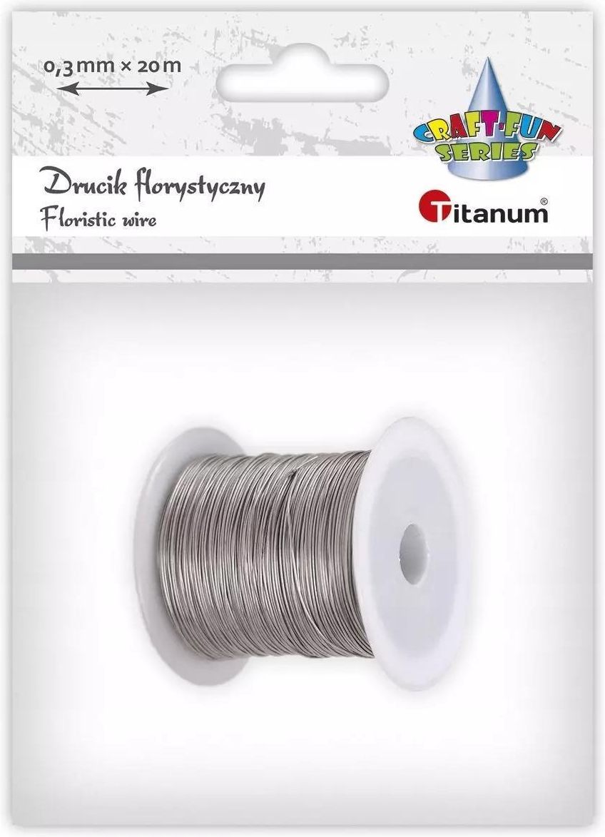 Zdjęcie Titanum Drucik Florystyczny 0,3mm 20m Srebrny - Torzym
