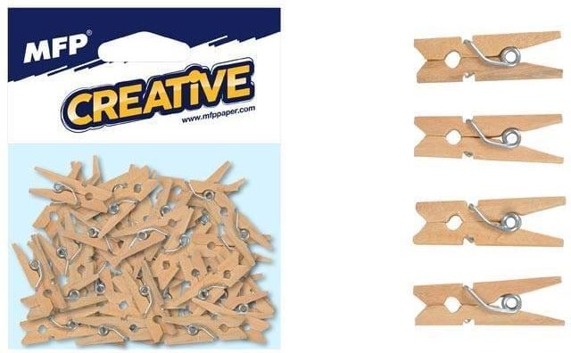 Zdjęcie Mfp Klamerka 2,5cm Natural Brązowa 50szt. - Kostrzyn nad Odrą