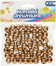 Zdjęcie Brewis Koraliki Drewniane Do Nawlekania Złote 10mm 60szt. - Chojna