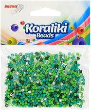 Zdjęcie Brewis Koraliki Akrylowe Do Nawlekania Białe Zielone 35mm - Kostrzyn