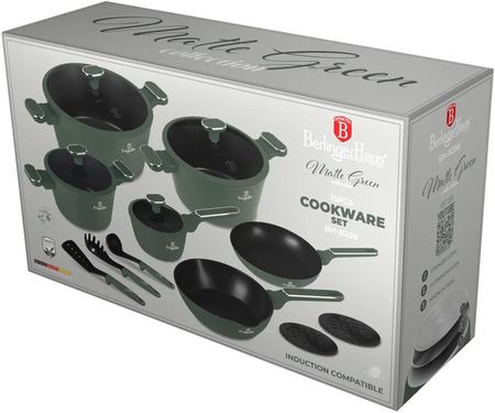 Berlingerhaus Zestaw Garnków I Patelni 15 El. Berlingerhause Matte Green (Bh-8208) - zdjęcie 3