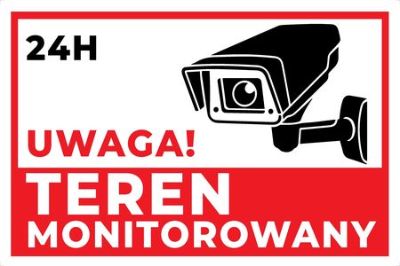 Tabliczka Uwaga Teren Monitorowany Monitoring Pcv - zdjęcie 2