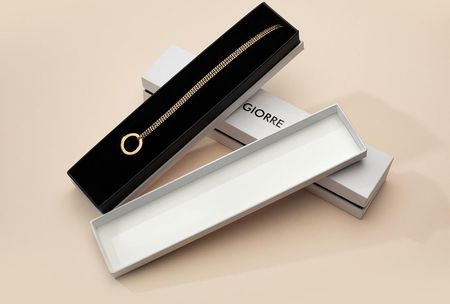 Pojedynczy kolczyk labret z czarnymi cyrkoniami w pokryciu platyną Giorre - zdjęcie 5