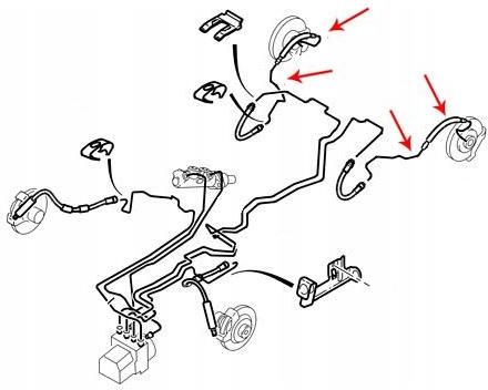 Phu Donocik Sztywno Elastyczne Przewody Hamulcowem 488893 /488894 Citroen C4 Picasso - zdjęcie 3