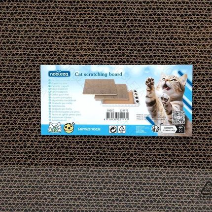 Drapak Dla Kota Tekturowy Leżący Z Kocimiętką I Piłeczką 48X25X5Cm - zdjęcie 3