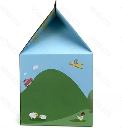 Kartonowy Drapak W Formie Domku Do Zabawy Drapania I Spania 30X30X52Cm - zdjęcie 3