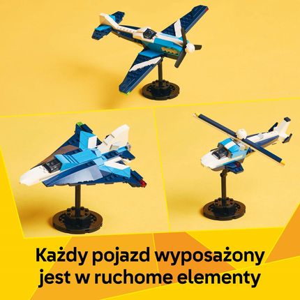LEGO Creator 3 w 1 31160 Statek powietrzny: samolot wyścigowy - zdjęcie 6