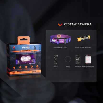 Fenix Latarka Czołowa Hm65R-T V2.0 Nebula 1600 Lumenów - zdjęcie 3