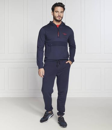 Aeronautica Militare Bluza z kapturem 222FE1696F421 granat - zdjęcie 2