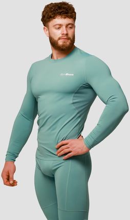 GymBeam Kompresyjna Koszulka z długim rękawem Mid Blue - zdjęcie 2