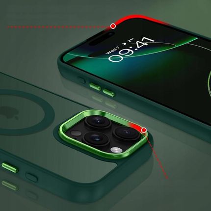 Atrax Zielone Magsafe Do Iphone 16 Pro Max Matowe Matt - zdjęcie 6