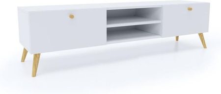 SZAFKA RTV KOMODA styl SKANDYNAWSKI Biała 160 cm - zdjęcie 4