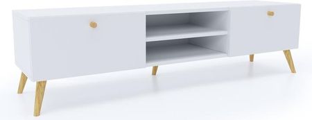 SZAFKA RTV KOMODA styl SKANDYNAWSKI Biała 160 cm - zdjęcie 3