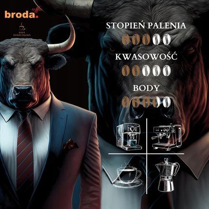 Broda Coffee Świeżo Palona Broda. Espresso Forza 50% Arabica 50% Robusta 500g - zdjęcie 5