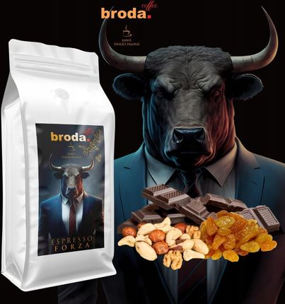 Broda Coffee Świeżo Palona Broda. Espresso Forza 50% Arabica 50% Robusta 500g - zdjęcie 3
