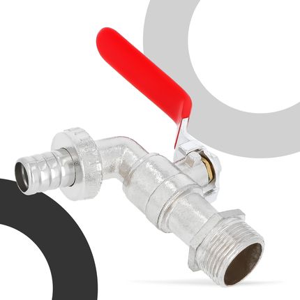 Trcr Zawór Czerpalny Kran Mauzera Zbiornika 1000L 1/2X3/4 Ibc Szybkozłączka Wąż - zdjęcie 4