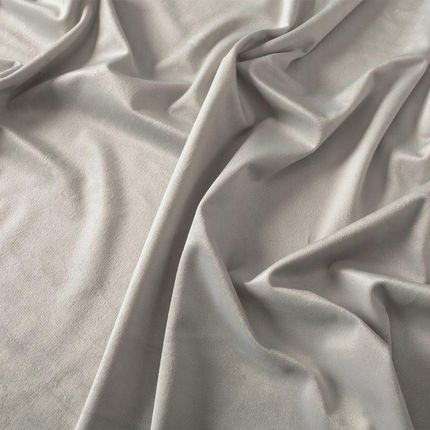 Zasłona gotowa na przelotkach 140x230cm pastelowo szara Welwet kółka 1 szt. - zdjęcie 5