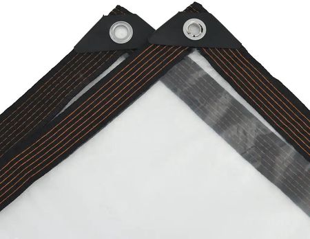 vidaXL Przezroczysta Plandeka Z Oczkami 5X8m Polietylen 4018570 - zdjęcie 3