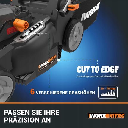 Kosiarka akumulatorowa Worx Wg737E - zdjęcie 3