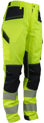 Urgent Spodnie Robocze Do Pasa Ostrzegawcze Yellow Bojówki 713 52 - zdjęcie 3