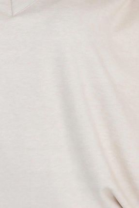 402-7 Sweterkowa ciepła sukienka nietoperz z dekoltem beżowa 2XL/3XL - zdjęcie 2