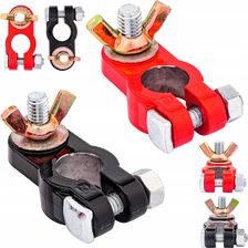 Zdjęcie Silvertools Zestaw Klemy Do Akumulatora Motylkowe Uniwersalne Zaciski Oczkowe - Łapy