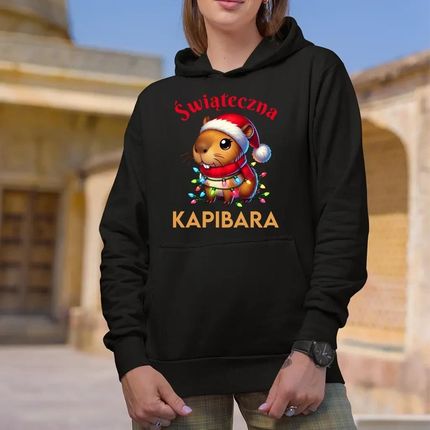 Świąteczna kapibara - damska bluza na prezent - zdjęcie 2