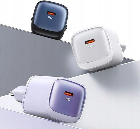 Usams Ład. siec. CC248 20W GaN Usb-c Fast Charging Hc Series fioletowy/purp - zdjęcie 3