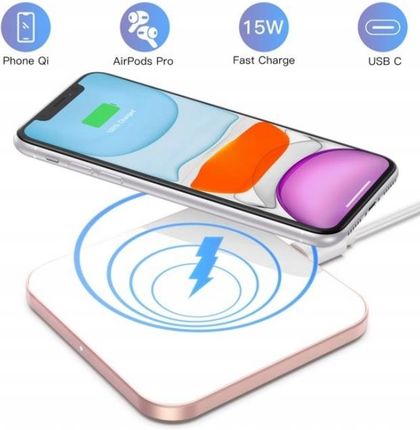 Agptek Aeptek Ładowarka indukcyjna 15W do telefonu kabel Usb Usb-c - zdjęcie 5