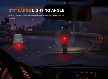 Lampka Rowerowa Tylna Fenix BC06R Ładowanie USB - zdjęcie 6