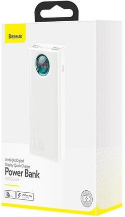 Baseus Amblight 30000Mah, 4Xusb, Usb-C, 65W Biały (36197) - zdjęcie 2