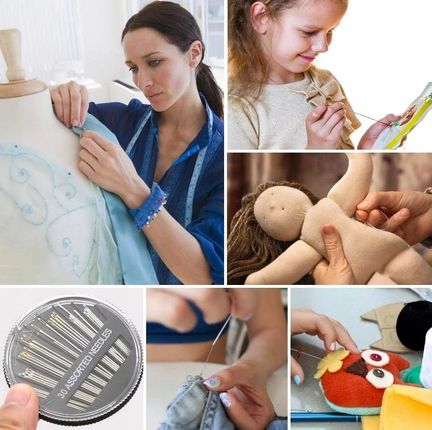 Przypas Profesjonalny Zestaw Do Szycia Przybornik Krawiecki Akcesoria Nici Etui - zdjęcie 6