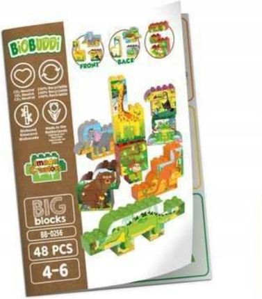 Biobuddi Buduj Zwierzęta Puzzle 16 Zwierząt Ekologiczne Klocki - zdjęcie 3