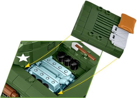 COBI Historical Collection WWII Sherman M4A2E8(76)W (COBI-3118) - zdjęcie 6
