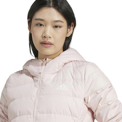 Kurtka Damska adidas Essentials Light Down Hooded Jasny Róż Ix8931 - zdjęcie 3